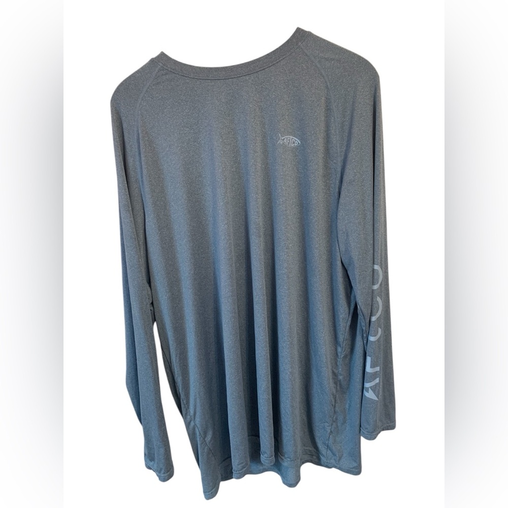 AFTCO Aftech Geaux Fly Long Sleeve Fishing Shirt Gray Men’s‎ XXXL